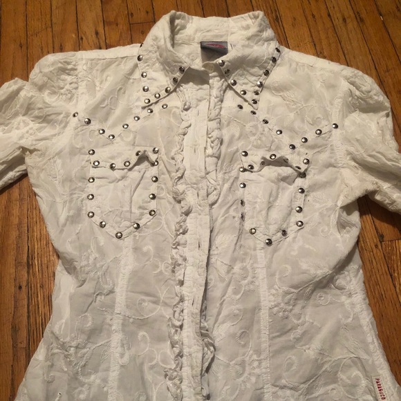 Paradsuco ruffled 3/4 length top - Picture 7 of 8